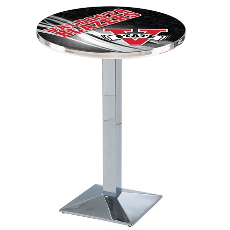 Holland Bar Stool Co 36" Chrome Valdosta State Pub Table, 36" dia. Top L217C3636ValdSt-D2